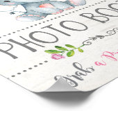 Rosa Rosen Elephant Foto Standverkleidung Poster (Ecke)