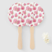 Rosa Rosen Fächer (Vorne und Hinten)