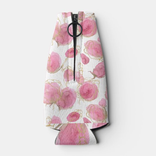 Rosa Rosen Flaschenkühler (Rückseite)