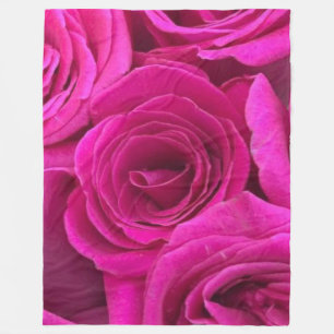 Rosa Rosen Fleecedecke