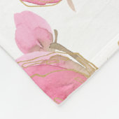 Rosa Rosen Fleecedecke (Ecke)