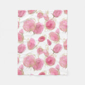 Rosa Rosen Fleecedecke (Vorderseite)