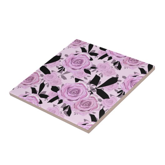 Rosa Rosen Fliese (Seite)