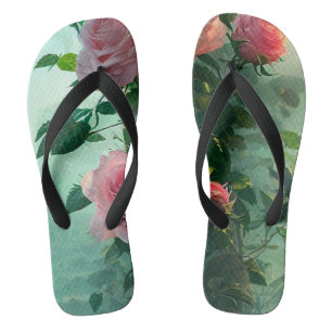 Rosa Rosen - Flip Flops Badesandalen