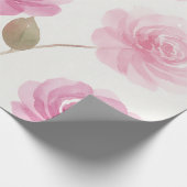 Rosa Rosen Floral Geschenkpapier (Ecke)
