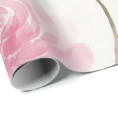 Rosa Rosen Floral Geschenkpapier (Rolleneckpunkt)