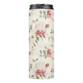 Rosa Rosen Floral Thermosbecher (Rückseite)