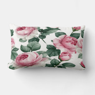 Rosa Rosen Floral Wurfkissen Lendenkissen