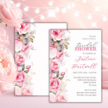 Rosa Rosen Florale Brautparty ~
