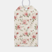 Rosa Rosen Florale Liebe Brautparty Geschenkanhänger (Rückseite)