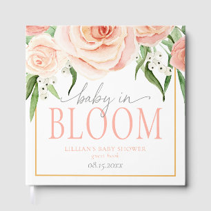 Rosa Rosen Florale Süße Baby Girl Baby Shower Gästebuch