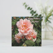 Rosa Rosen für die Mama Feiertagskarte (Stehend Vorderseite)