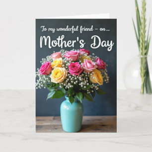 Rosa Rosen für Mama Karte