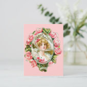 Rosa Rosen für Palmers Parfüm Postkarte (Stehend Vorderseite)