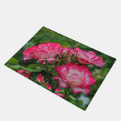Rosa Rosen Fußmatte (Schrägansicht)