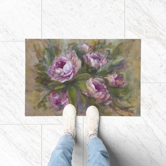 Rosa Rosen Fußmatte (Indoor)