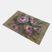 Rosa Rosen Fußmatte (Schrägansicht)