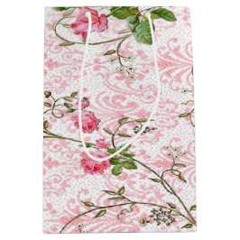 Rosa Rosen-Geschenk-Tasche Mittlere Geschenktüte