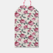 Rosa Rosen Geschenkanhänger (Vorderseite)