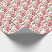 Rosa Rosen Geschenkpapier (Ecke)