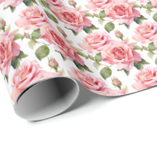 Rosa Rosen Geschenkpapier