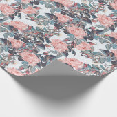 Rosa Rosen Geschenkpapier (Ecke)