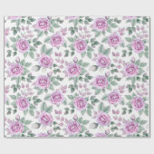 Rosa Rosen Geschenkpapier (Flach)