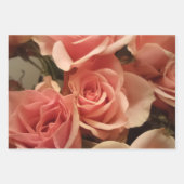 Rosa Rosen Geschenkpapier Set (Vorderseite 3)