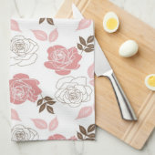 Rosa Rosen Geschirrtuch (Viertel Falte)