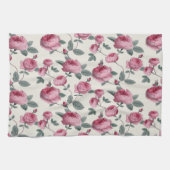 Rosa Rosen Geschirrtuch (Horizontal)
