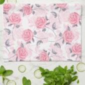 Rosa Rosen Geschirrtuch (Gefaltet)