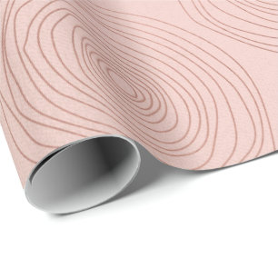 Rosa Rosen-Gold kreist Funky dünnes Pulver ein Geschenkpapier