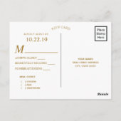 Rosa Rosen Gold Rahmen Hochzeit | UAWG zur Wahl Postkarte (Rückseite)