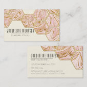 Rosa Rosen-GoldGlitzer-erröten moderner Visitenkarte (Vorne/Hinten)