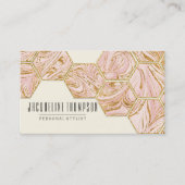 Rosa Rosen-GoldGlitzer-erröten moderner Visitenkarte (Vorderseite)