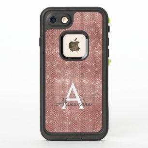 Rosa Rosen-Goldschein-moderner Monogramm-Name