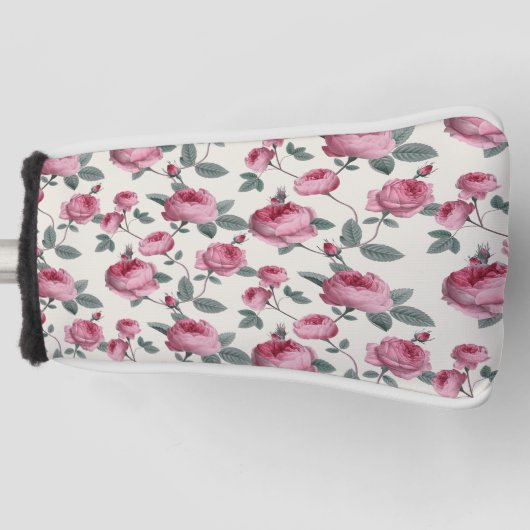 Rosa Rosen Golf Headcover (Vorderseite)