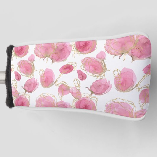 Rosa Rosen Golf Headcover (Vorderseite)