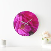 Rosa Rosen Große Wanduhr (Zuhause)