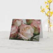 Rosa Rosen-Gruß-Karte Karte (Gelbe Blume)