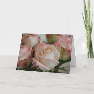 Rosa Rosen-Gruß-Karte Karte