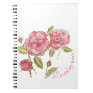 Rosa Rosen Hand zeichnend Bleistift T - Shirt Cush Notizblock