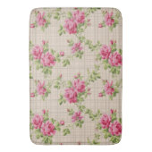 Rosa Rosen Handgemalt Bath Mat Badematte (Vorderseite Vertikal)