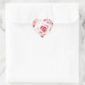 Rosa Rosen Heart Shape Umschlag Aufkleber (Tasche)