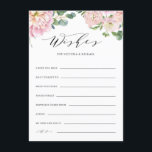 Rosa Rosen Hochzeitsratschläge und Wunschkarte Begleitkarte<br><div class="desc">Geben Sie den Neuvermählten mit diesen hübschen Blumenzwiebelkarten Rat und Wünsche. Es zeigt die Aquecolor-Illustrationen von Gartenbäumen,  Hydrangeas und Eukalyptusbouquets mit einem eleganten Drehbuch. Personalisieren Sie diese durch Hinzufügen von Namen und anderen Details. Diese rosa Blumenratenkarten sind ideal für Hochzeiten im Frühling und im Garten.</div>