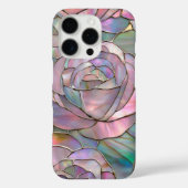 Rosa Rosen Imitate gestanzt Glas Design Case-Mate iPhone Hülle (Rückseite)
