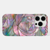 Rosa Rosen Imitate gestanzt Glas Design Case-Mate iPhone Hülle (Rückseite (Horizontal))