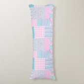 Rosa Rosen Imitate Patchwork Große Kissen (Vorderseite Vertikal)