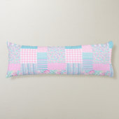 Rosa Rosen Imitate Patchwork Große Kissen (Vorderseite)