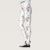 Rosa Rosen in einem Teecup und Schmetterling Leggings (Links)